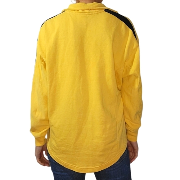 Pink Pullover Quarter Zip Sweater Size X Small Yellow - Picture 4 of 7